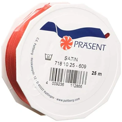 Abbildung von PRÄSENT C.E. Pattberg Satin Pflaume (lila), 25 m Satinband zum Einpacken von Geschenken, mm Breite, Geschenkband Dekorieren &amp; Basteln, Dekoband, Anlass