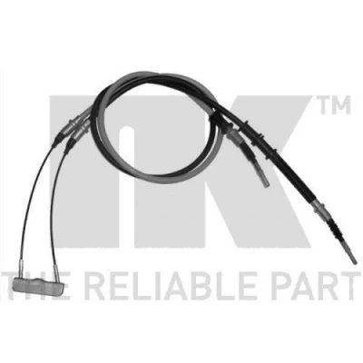 Abbildung von NK 903688 Handbremsseil 1350/1500 OPEL: Calibra A, Vectra A Limousine, CC