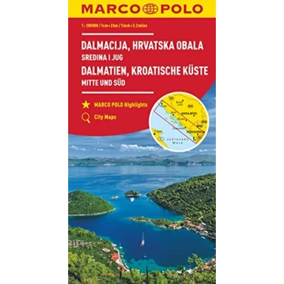 Abbildung von MARCO POLO Regionalkarte Kroatische Küste Mitte und Süd 1:200.000: