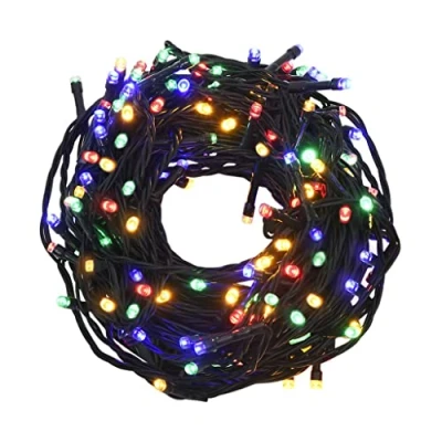 Abbildung von vidaXL LED Lichterkette mit 150 LEDs Weihnachtsbeleuchtung DIY Dekoration Weihnachtsdeko Außen Innen Garten Party Hochzeit Mehrfarbig 15m PVC