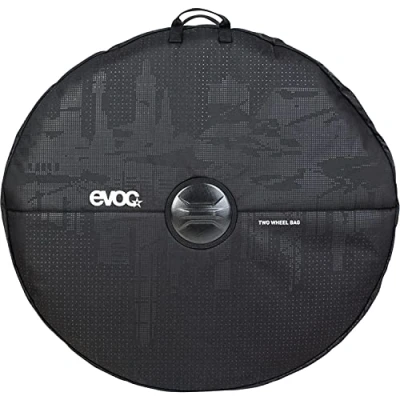 Abbildung von EVOC TWO WHEEL BAG zum Transport von Laufrädern (Laufradtasche für zwei Laufräder, verstärkter Achsenschutz, integrierte Trennwand, Fahrradtasche mit Tragegriffen, 29&quot; Reifen geeignet), Schwarz