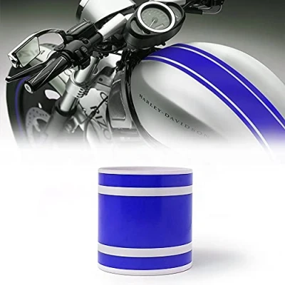 Abbildung von 4R Quattroerre.it 10665 Verdreifachen Klebestreifen für Motorräder Bike Racing Stripe, Blau, 8 cm x 2 mt
