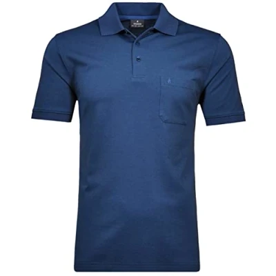 Abbildung von Ragman Herren Kurzarm Softknit Poloshirt , Dunkelblau M