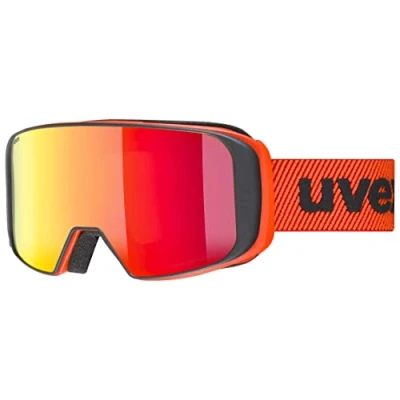 Abbildung von uvex saga TO Skibrille für Damen und Herren mit Wechselscheibe zugfreie Rahmenbelüftung fierce red/red LGL clear one size