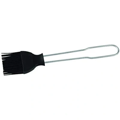 Abbildung von Fackelmann Backpinsel, Küchen Pinsel mit Silikon Borsten, hochwertiger Bratpinsel (Farbe: Silber/Schwarz), Menge: 1 Stück, 20 cm