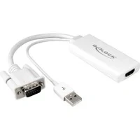 Abbildung von USB 2.0 Adapter, A + VGA Stecker &gt; HDMI Buchse