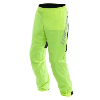 Abbildung von Dainese Ultralight Rain Pants, Faltbare Regenhose für Motorradfahrer, wasserdicht und winddicht, Männer Frauen, Fluo Gelb, XXXL
