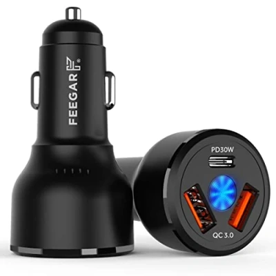 Abbildung von Auto Ladegerät Feegar Rush USB C Zigarettenanzünder Kfz 3 Port 66W Power Delivery PD QC 3.0 QC4.0+
