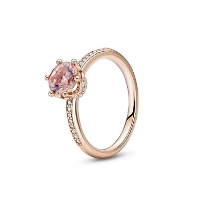 Abbildung von PANDORA Fingerring Solitärring Krone für Damen, ROSE
