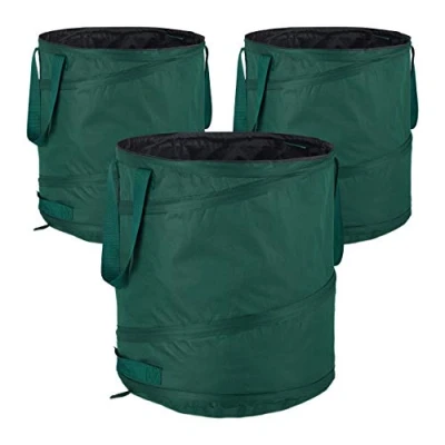 Abbildung von relaxdays 3er Set Laubsack Selbstaufstellend 85L Gartengerätehalter