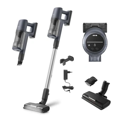 Abbildung von AEG 6000 Akku Staubsauger, 103.000 U/Min, 175.000 dPa, Digitalmotor, Kabellos, bis zu 99 % Staubaufnahme, 40 min Laufzeit, Einfache Handhabung, Entnehmbarer 21,6 V Akku, Leicht, AP61CB21DB