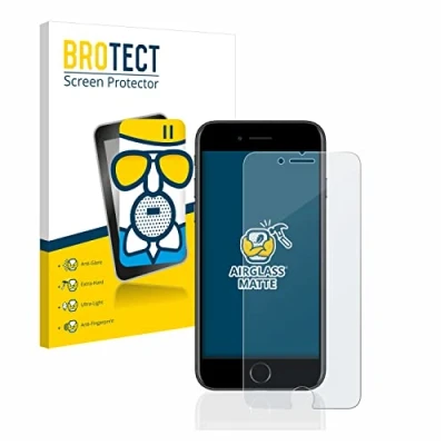 Abbildung von BROTECT Entspiegelungs Schutzglas für Apple iPhone 7/8 Schutz Folie Panzerfolie Glas Matt [Extrem Kratzfest 9H, Anti Reflex, Fingerprint]