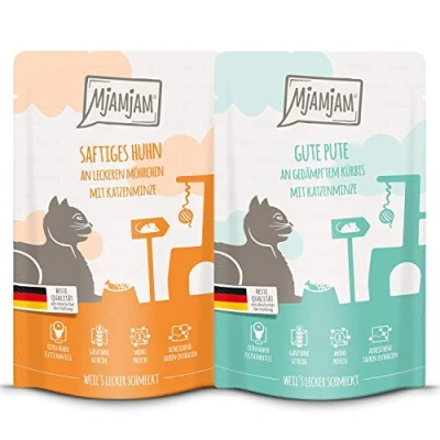 Abbildung von MjAMjAM Premium Nassfutter für Katzen Monopaket 1 125g, 12er Pack (12 x 125g), naturbelassen mit extra viel Fleisch