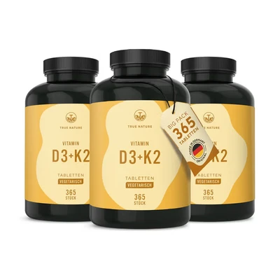 Abbildung von Vitamin D3 K2 Tabletten &quot;Sonnenvitamin&quot;, Made in Germany 1095 St
