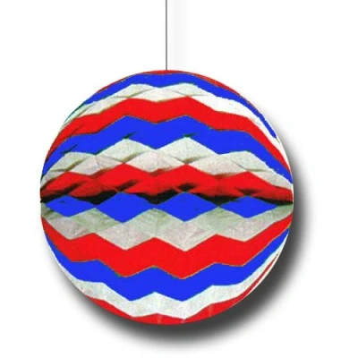 Abbildung von Unbekannt Wabenball blau weiß rot, 20 cm Durchmesser