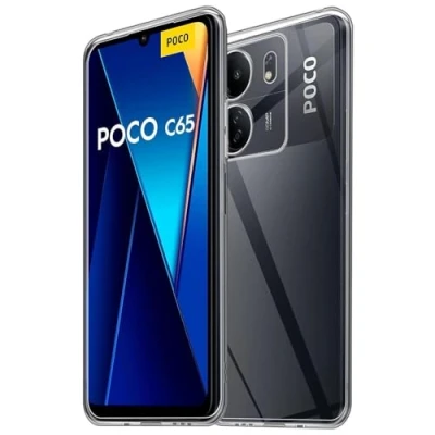 Abbildung von Verco Handyhülle für Xiaomi Poco C65 Case, Handy Cover Hülle Transparent Dünn Klar Silikon, durchsichtig