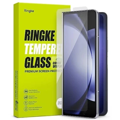 Abbildung von Ringke Cover Display Glass Kompatibel mit Samsung Galaxy Z Fold 5 (2023) Displayschutz für Frontdisplay Front Screen Protection