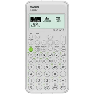 Abbildung von Casio FX 350CW Wissenschaftlicher Taschenrechner mit über 290 Funktionen und natürlichem HD Display 4 Graustufen
