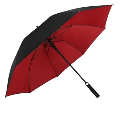 Abbildung von ZOMAKE Regenschirm Sturmfest Groß,XL Golf Umbrella Stockschirm mit Auf Zu Automatik für Herren Damen,Travel Schirm Tragegurt(Schwarz/Rot NEW)