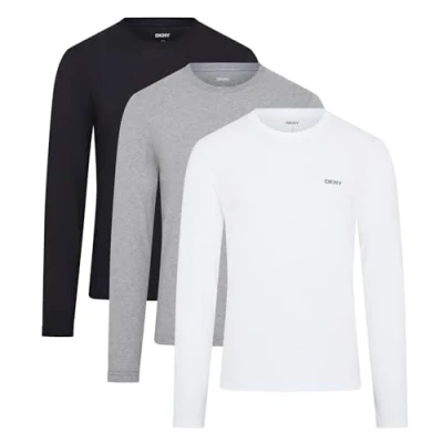 Abbildung von Herren DKY L/S T Shirt Warriors 3er Pack Schwarz/Weiß/Grau