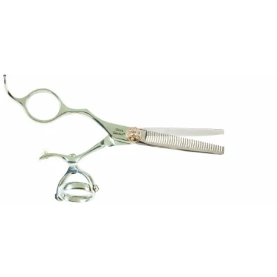 Abbildung von Olivia Garden Haarschneide Schere SwivelCut Effilierschere, Linkshand, 35 Zähne Japan