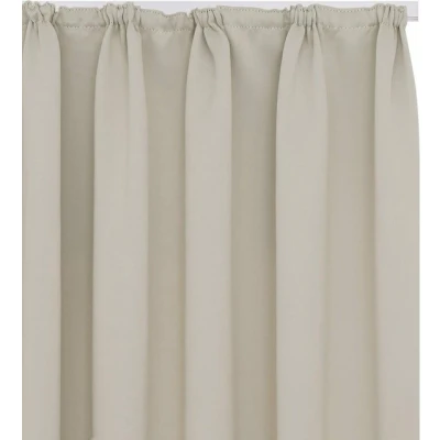 Abbildung von Deconovo Gardinen Blickdicht Thermovorhang Lärmschutzvorhang mit Kräuselband, 290x140 cm(HöhexBreite), Beige, 2er Set
