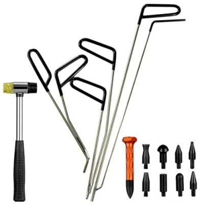 Abbildung von Ausbeulwerkzeug,Dellen Reparaturset Auto Stangen Haken Werkzeug, Ausbeul Reparatur, Dellen Reparatur Set, Hagelhammer, Entfernungs Push for die Kfz (Color