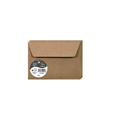Abbildung von Clairefontaine 29006C Packung mit 20 Umschläge Pollen, selbstklebend 11,4x16,2 cm 120g, Kraftbraun