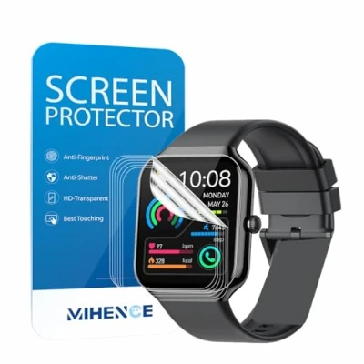 Abbildung von MIHENCE Schutzfolie für P98 / P99 1.96&#039;&#039; Smartwatch, TPU HD Displayschutzfolie Kompatibel Jugeman Smartwatch [ 6 Stück ]