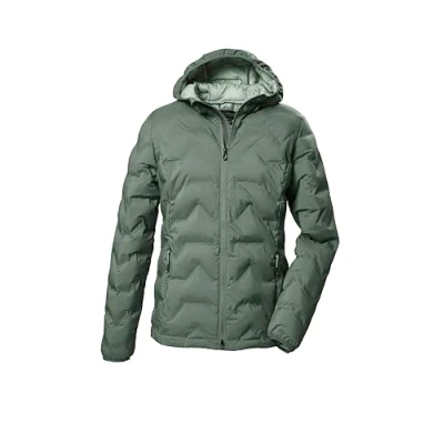 Abbildung von killtec Damen Steppjacke mit Kapuze/Funktionsjacke ist wasserabweisend KOW 8 WMN QLTD JCKT, grüngrau, 36, 41805 000
