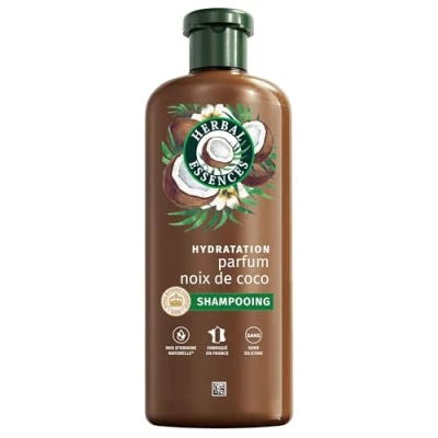 Abbildung von Herbal Essences Feuchtigkeitsspendendes Shampoo, Kokosduft, 250 ml, sehr trockenes Haar, hilft zu nähren und glätten, für weiches Inhaltsstoffe natürlichen Ursprungs, ohne Silikon, vegan