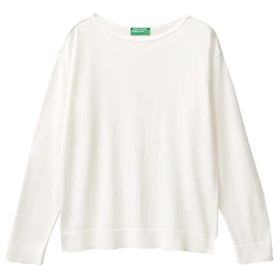 Abbildung von United Colors of Benetton Damen Trikot Sc Boot M/L 103cd102l Pullover, Weiß 074, XL