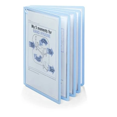 Abbildung von Durable Antibakterielle Sichttafel A4, 5 Stück, blau, 591306