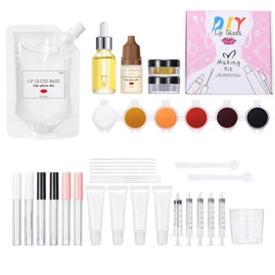 Abbildung von Shuangliao DIY Lipgloss Making Kit Herstellungsset Mädchen Set Machen Sie Ihren Eigenen Lustiges Make up Geschenk Für Frauen