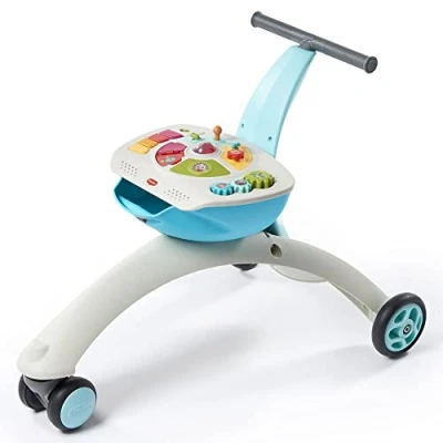 Abbildung von Tiny Love 5 in 1 Here I Grow, Lauflernhilfe und Aufsitzspielzeug für Babys, Laufrad Babys mit Sicherheitsbremse, Schiebespielzeug 6 Monate 3 Jahre, Meadow Days, Blau