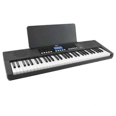 Abbildung von Axus 61 Tasten Keyboard Klavier, Tragbare, Berührungsempfindliche, Leichte, Schlanke Tastatur Mit Tragegriff, Netzteil, 450 Stimmen Und Notenablage