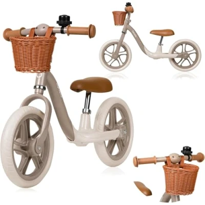 Abbildung von lionelo Laufrad ALEX PLUS Durchmesser 30,5 cm (12 Zoll) Zoll, inklusive Korb und Glocke/ideal zum Erlernen des Fahrradfahrens