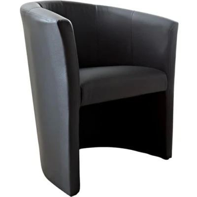 Abbildung von DELIFE Cocktailsessel Pieder, Schwarz gepolstert Kunstleder Designsessel