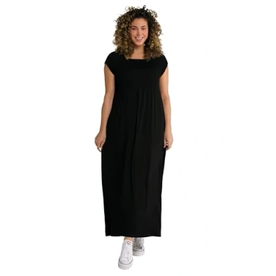 Abbildung von Ulla Popken Maxikleid, Damen, Größe: 46/48, Noir