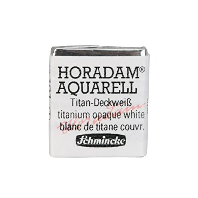 Abbildung von Schmincke HORADAM® AQUARELL feinste Künstler Aquarellfarben, 101 Titan Deckweiß, 14 044, 1/2 Näpfchen