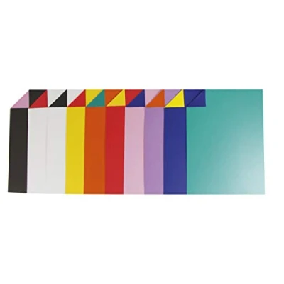 Abbildung von Clairefontaine Maildor 453199C Bastelkarton (Packung mit 25 Bastelkarton, 2 farbig, 50 x 65cm, 150g, ideal für Bastelaktivitäten) 1 Pack, farbig sortiert