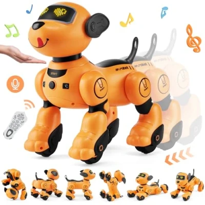 Abbildung von VEVOR Roboter Hund Kinder Ferngesteuerter Spielzeug, 2,4 GHz, programmierbares intelligentes interaktives RC für mit Folgefunktion, Berührungs und Sprachsteuerung, ab 3 Jahren