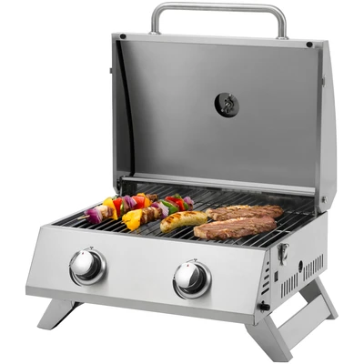 Abbildung von tepro Tischgasgrill Chicago, Grillfläche: ca. 47,5 x 35cm, silber