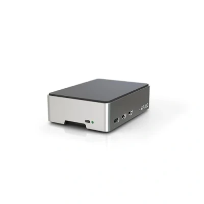 Abbildung von FLIRC Case Aluminium Gehäuse für Raspberry Pi 5, Silber/schwarz