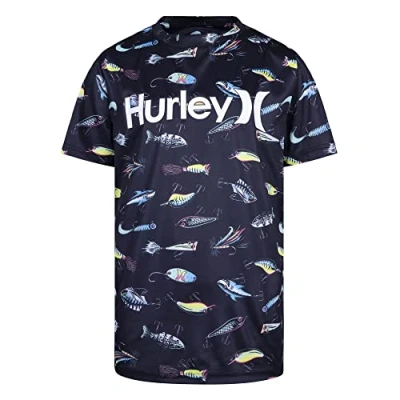 Abbildung von Hurley Jungen Hrlb Lure UPF S/S Top Tshirt, Knochenfarben, 8 años
