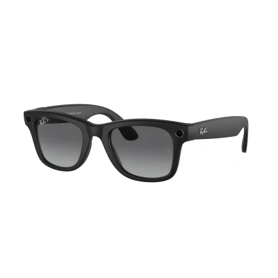 Abbildung von Ray Ban Unisex Meta RW4006 Wayfarer 601ST3 Gläser SONNENBRILLEN Injiziert Schwarz Grau Quadratisch Polarisiert Schattiert