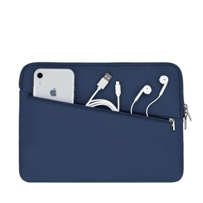 Abbildung von Artwizz Neoprene Sleeve PRO kompatibel mit MacBook Air 15, Schutzhülle Zubehör Fach, Midnight Blue, 15 Zoll