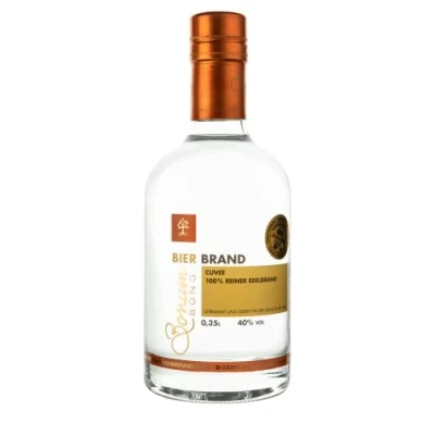 Abbildung von BONUM BONO Bierbrand 1 x 0,35L 40% vol. Alkohol aus süffigem deutschem Schwarzbier mit Aromen Malz, Frucht, Hopfen, Hefe deutscher Edelbrand Bierschnaps Bier Brand