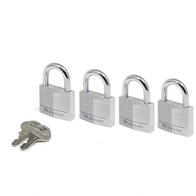 Abbildung von Master Lock Vorhängeschloss, (Set, 4 tlg.), Aluminium, gelichschließend