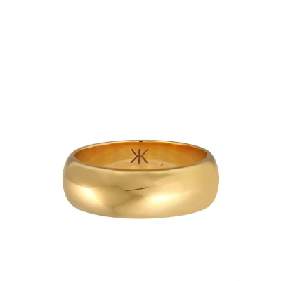 Abbildung von Kuzzoi Chunky Basic Ring goldcoloured, Herren, Größe: 62, Gold coloured
